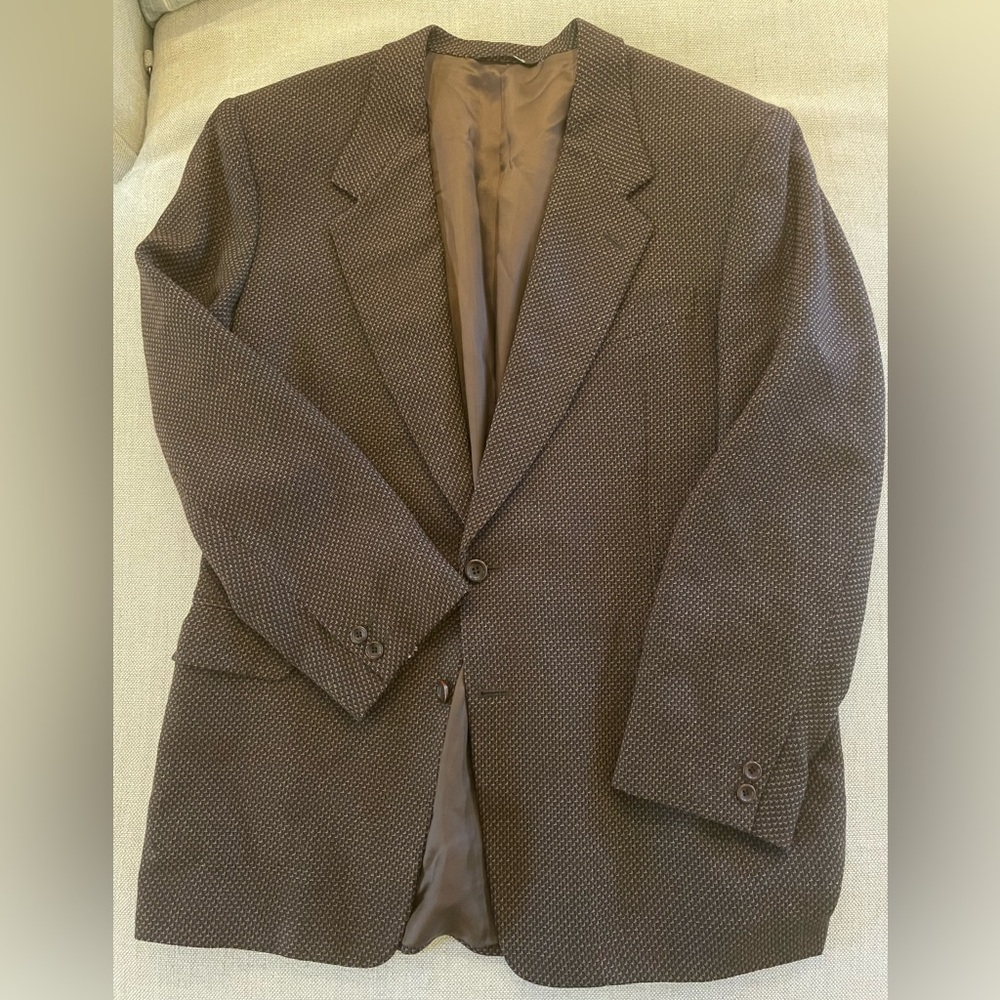CANALI proposta Made In Italy Vintage Textured Sport Coat in Brown Size 44 R‎